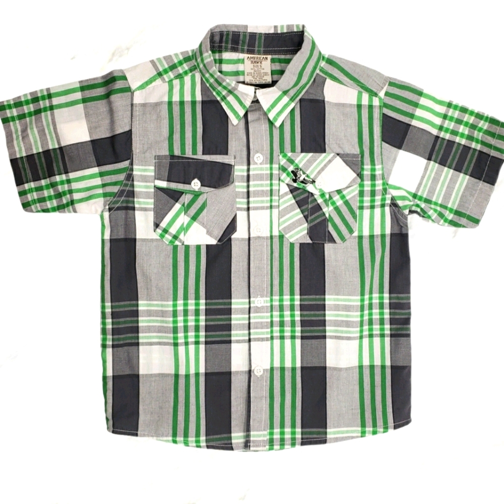 🌞American Hawk Youth Big Kid Size 5 Green White